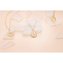 Load image into Gallery viewer, CAI Classic Clear Initial Necklace Gold
