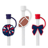 Swig Life We've Got Spirit Straw Topper Set - Navy + Red