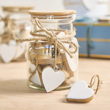 Load image into Gallery viewer, Enamel + Wood Heart Ornaments
