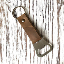 Load image into Gallery viewer, Leather Bottle Opener Keychain
