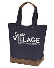 Load image into Gallery viewer, Village-Block-Tote-Navy
